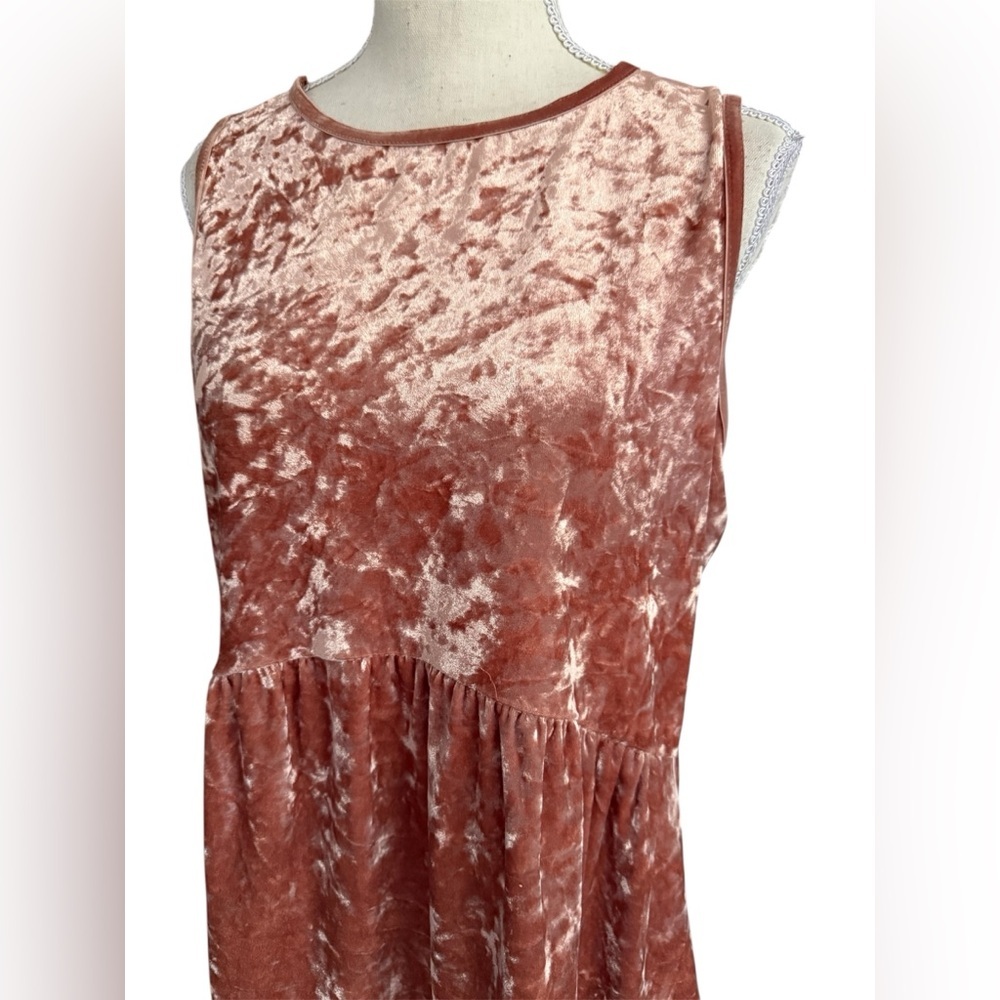 Knox Rose Pink Velvet Babydoll Top - Picture 3 of 9